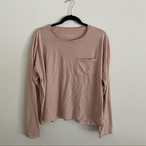 Everlane The Long-Sleeve Box Cut Pocket Tee